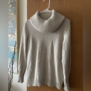 NWOT Nautica Oatmeal 100%Cotton Cowl Neck Sweater, size M